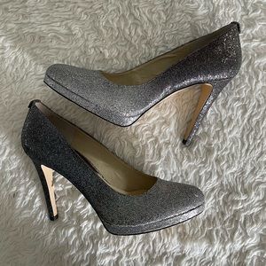 Michael Kors sparkly silver heels Worn Once size 10